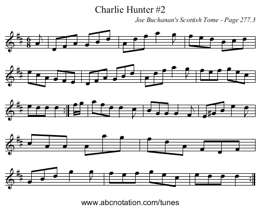 Charlie Hunter #2 - staff notation