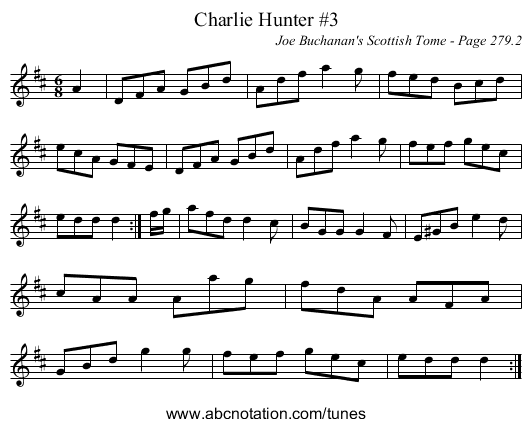Charlie Hunter #3 - staff notation