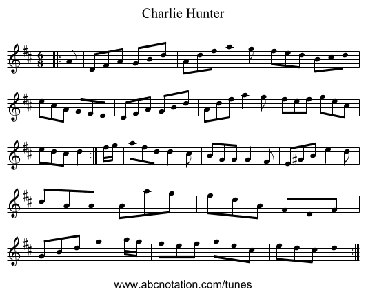 Charlie Hunter - staff notation