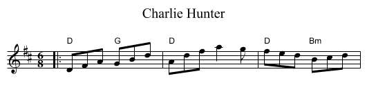 Charlie Hunter - staff notation