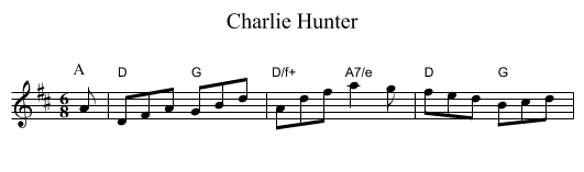 Charlie Hunter - staff notation