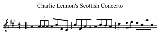 Charlie Lennon's Scottish Concerto - staff notation