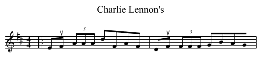 Charlie Lennon's - staff notation