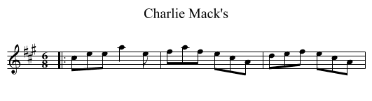 Charlie Mack's - staff notation