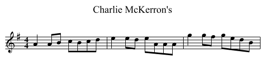 Charlie McKerron's - staff notation