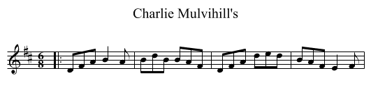 Charlie Mulvihill's - staff notation