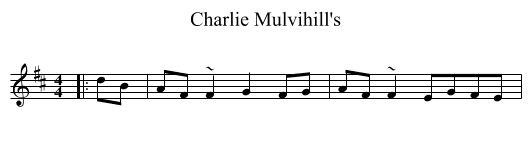 Charlie Mulvihill's - staff notation