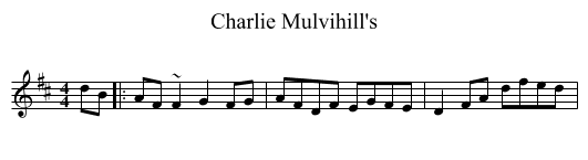Charlie Mulvihill's - staff notation