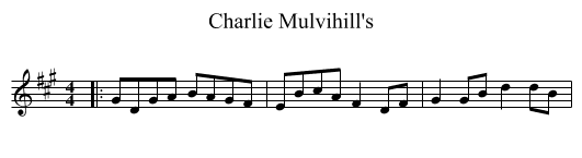Charlie Mulvihill's - staff notation