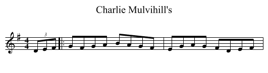 Charlie Mulvihill's - staff notation