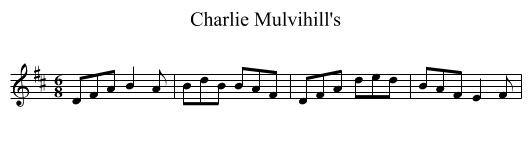 Charlie Mulvihill's - staff notation