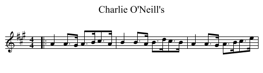 Charlie O'Neill's - staff notation