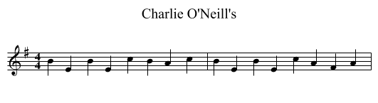 Charlie O'Neill's - staff notation