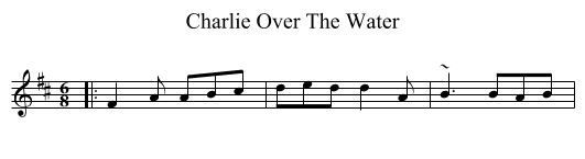 Charlie Over The Water - staff notation