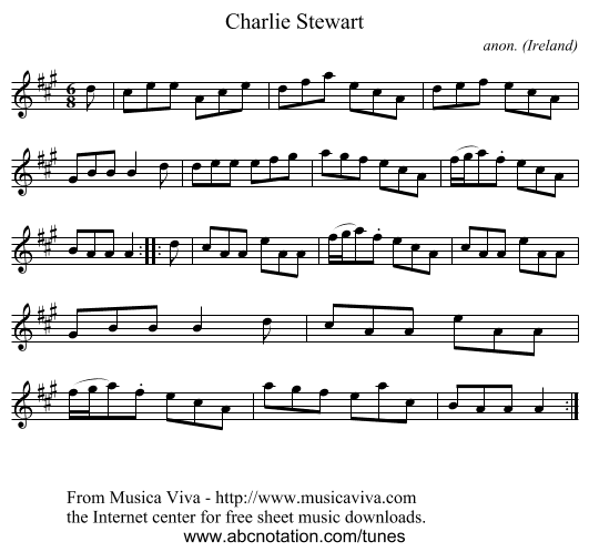 Charlie Stewart - staff notation