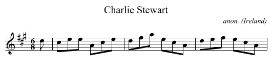 Charlie Stewart - staff notation