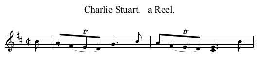 Charlie Stuart.   a Reel. - staff notation