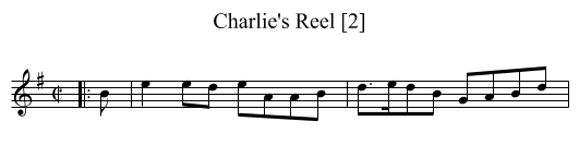Charlie's Reel [2] - staff notation