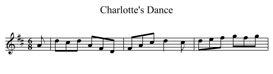 Charlotte's Dance - staff notation