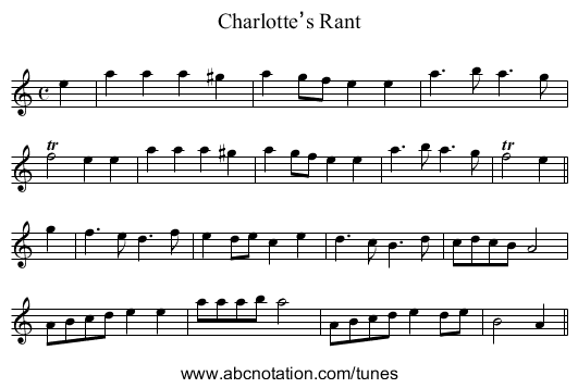 Charlotte’s Rant - staff notation