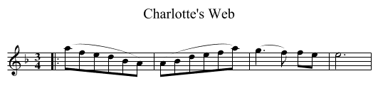 Charlotte's Web - staff notation