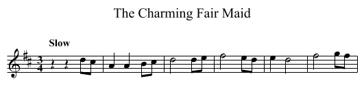 Charming Fair Maid, The - staff notation