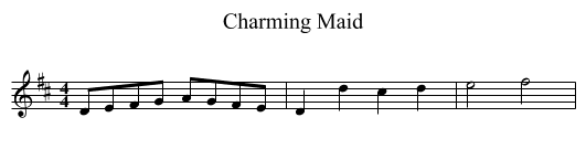 Charming Maid - staff notation