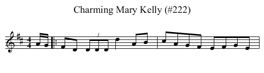 Charming Mary Kelly (#222) - staff notation