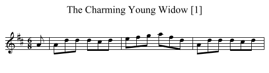 Charming Young Widow [1], The - staff notation