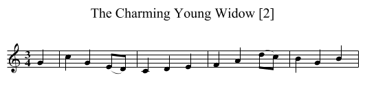 Charming Young Widow [2], The - staff notation