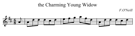 Charming Young Widow, the  - staff notation