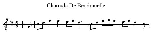 Charrada De Bercimuelle - staff notation