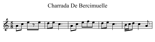 Charrada De Bercimuelle - staff notation