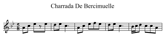 Charrada De Bercimuelle - staff notation