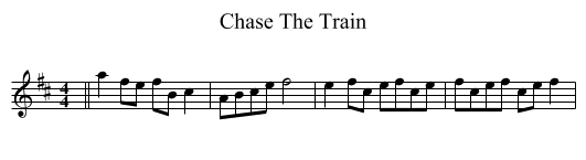 Chase The Train - staff notation