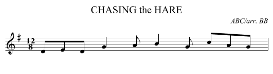 CHASING the HARE - staff notation