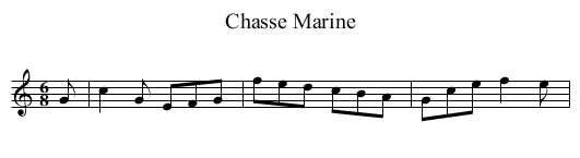 Chasse Marine - staff notation
