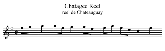 Chatagee Reel - staff notation