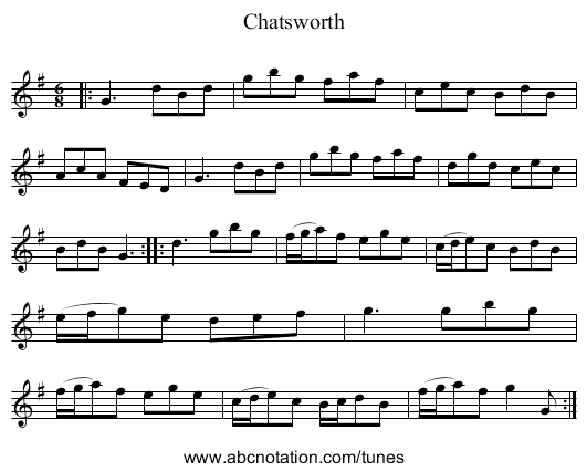 Chatsworth - staff notation