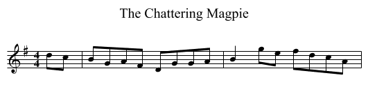 Chattering Magpie, The  - staff notation