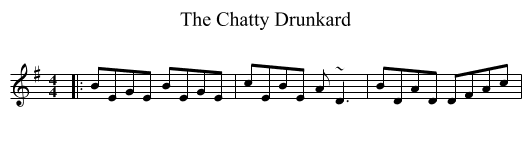 Chatty Drunkard, The  - staff notation