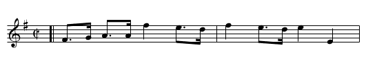 Chearily and merrily - staff notation