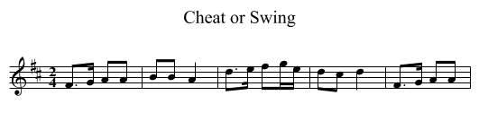 Cheat or Swing - staff notation