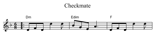 Checkmate - staff notation