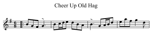 Cheer Up Old Hag - staff notation