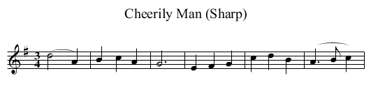 Cheerily Man (Sharp) - staff notation
