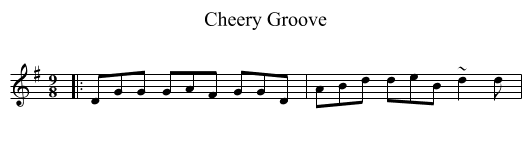 Cheery Groove - staff notation