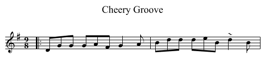Cheery Groove - staff notation
