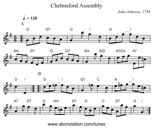 Chelmsford Assembly - staff notation