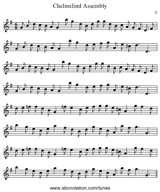 Chelmsford Assembly - staff notation